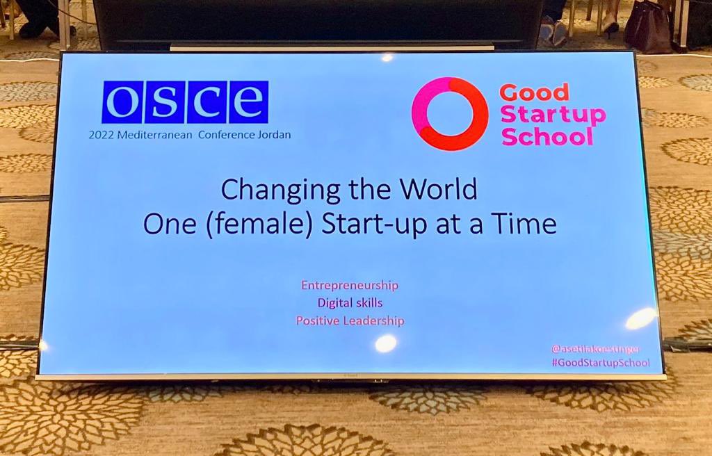 LScarpitta_OSCE's tweet photo. Chaired today a truly inspiring panel @OSCE #MedConf 🇲🇰on #women’s leadership in the new digital world. Action points: 

👉Break the barriers through entrepreneurship education &amp; digital literacy 
👉Promote young women initiatives &amp; startups
👉Invest in mentorship &amp; networking https://t.co/EI2KiTwyKo