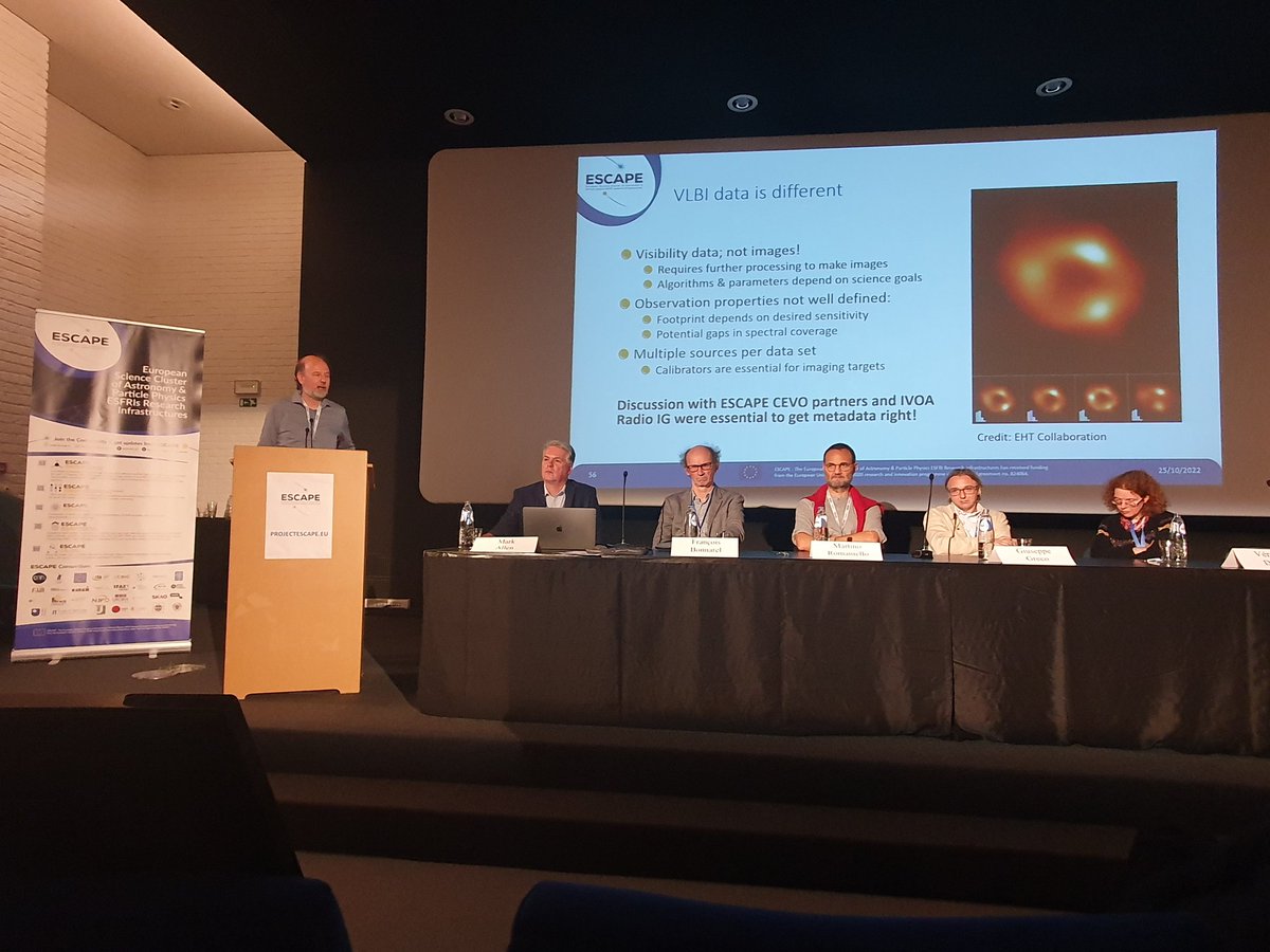 jivedirector's tweet photo. Good presence of @jivevlbi in @ESCAPE_EU #ESCAPEtotheFuture meeting! Getting the data of the #EuropeanVLBInetwork into @IVOAastro #EOSC #openscience https://t.co/skYHKMJJ9L