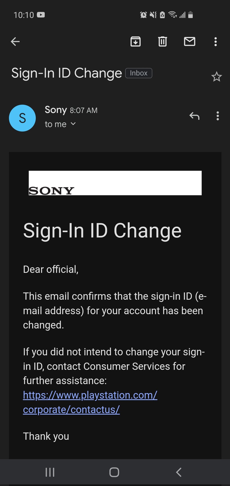 Hey@Sony can you help me get my account back please? if i call in it j