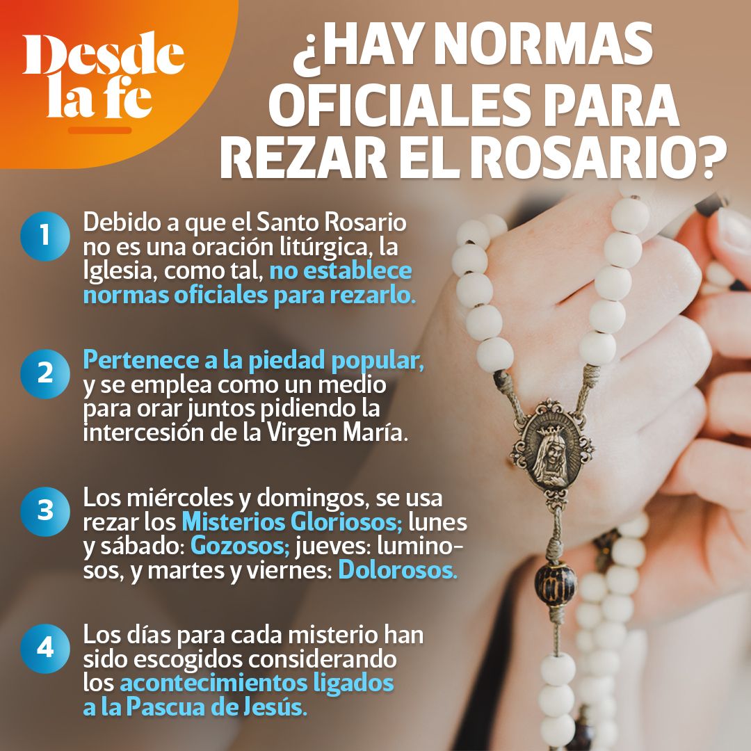 #MesDelRosario El Rosario es una de las devociones más practicadas por los católicos, y esto es lo que debes saber sobre él. 😇