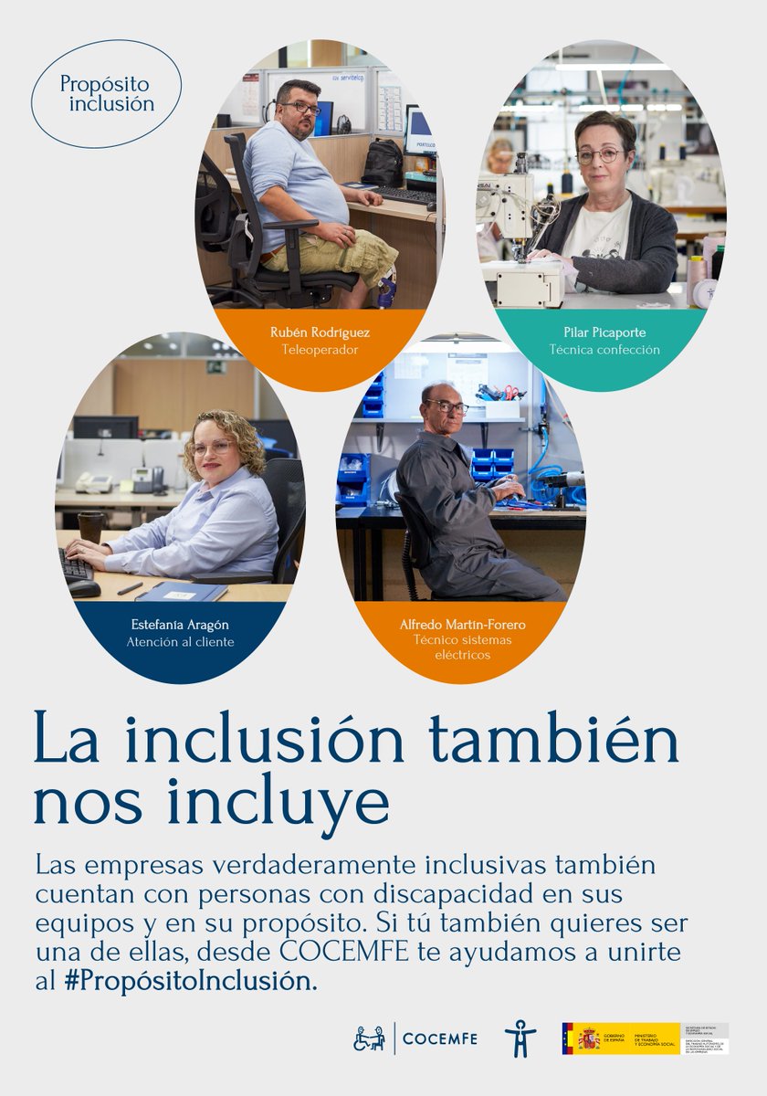 ¡La inclusión de verdad también incluye a las personas con #discapacidad! 👍🏼 En nuestra nueva campaña visibilizamos la importancia de contar con todo tipo de personas en los equipos y propósitos de las empresas. ¿La compartes?