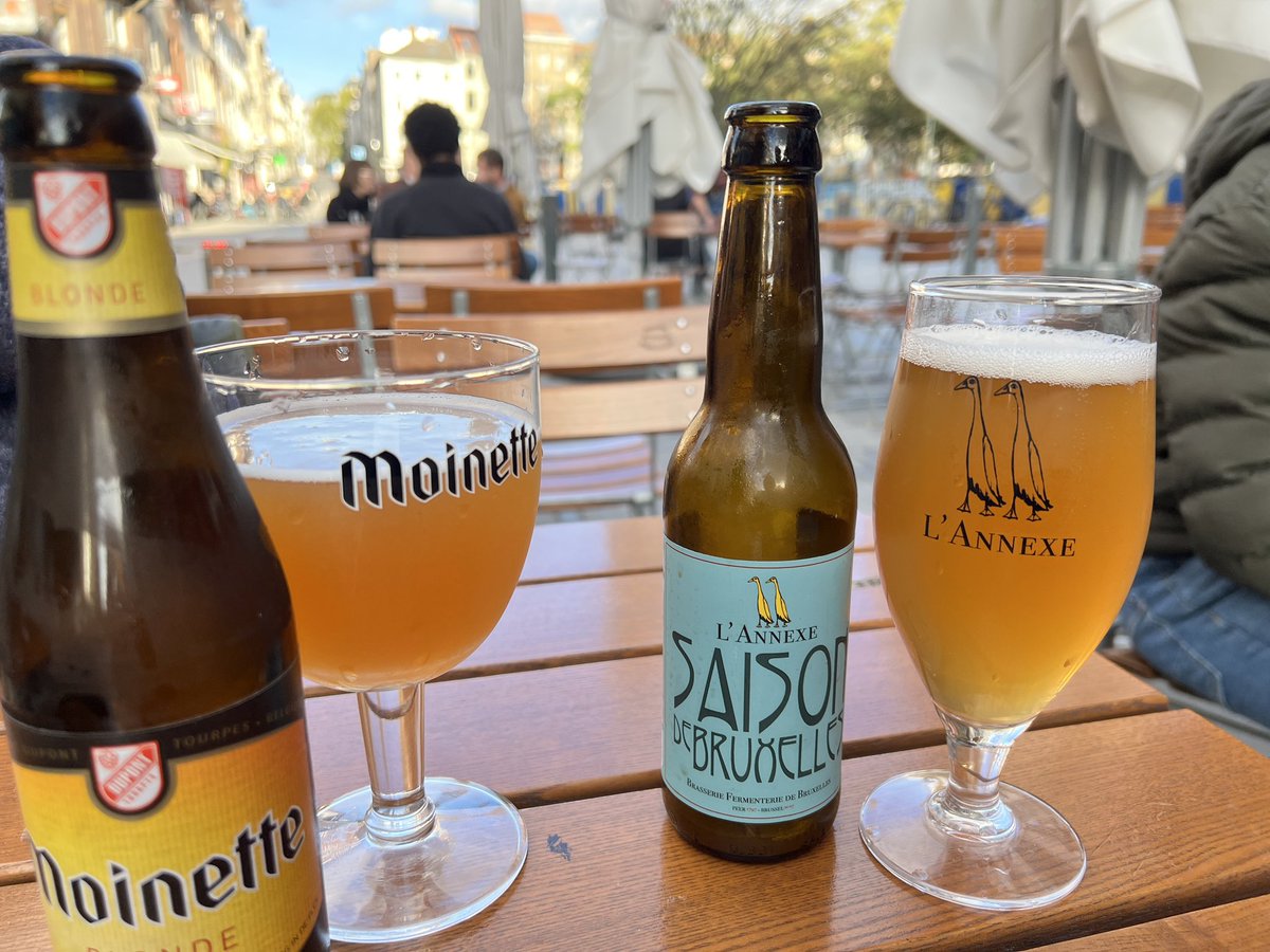 StudyBrewing's tweet image. Walked another segment of the Charleroi-Brussels canal today. Finished with a stop at Cantillon and then later in Saint-Gilles for what will likely be (sadly) the final L’Annex Saison of the 2022 season for me.