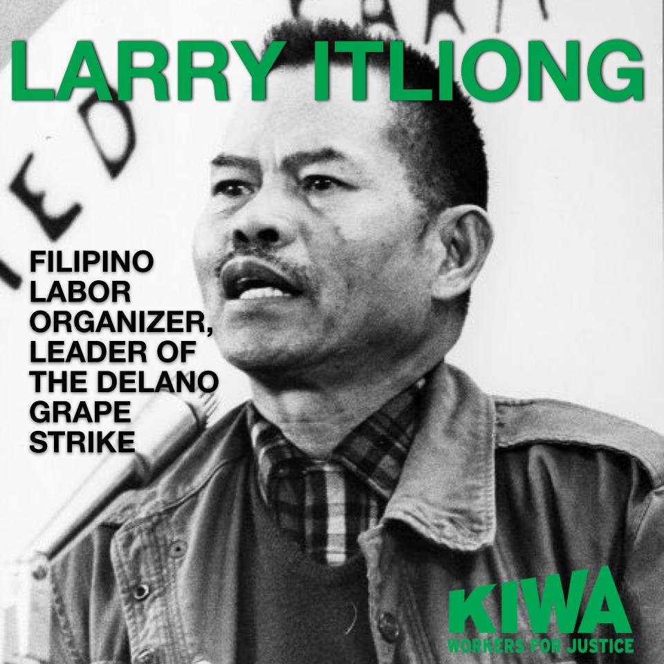 kiwa4justice's tweet image. On this day, October 25, 1913, Larry Itliong was born. His brave leadership during the Delano Grape Strike secured compensation and a union contract for Filipino and Mexican farmworkers.