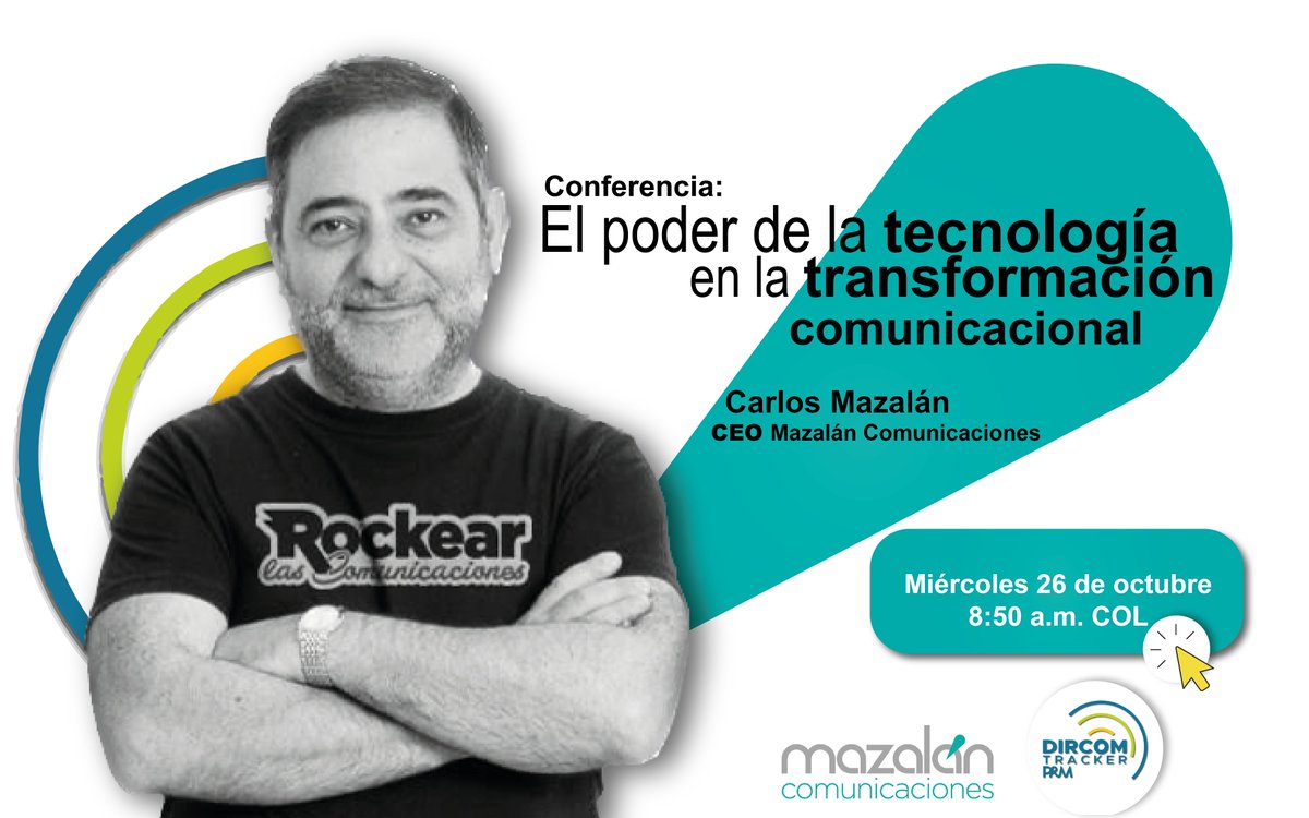 Carlos Mazalán, CEO de <a href="/MazalanComunica/">Mazalán</a> estará en el #DirComTracker de <a href="/revistapym/">Revista P&M</a> hablando sobre el poder de la tecnología en la transformación comunicacional. Sigamos nutriendo conocimientos en múltiples aspectos de la industria. 
Registro gratis aquí: 👉🏼marketing.revistapym.com.co/dircom-2022