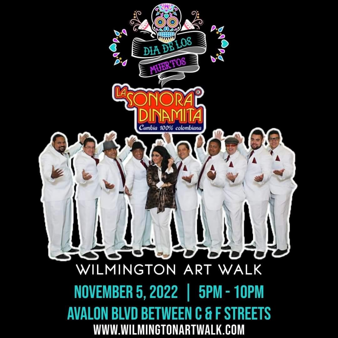 Very excited & honored to announce that La Sonora Dinamita is playing at our Wilmington Artwalk 'Dia De Los Muertos' Event on Nov. 5th 🎵🎉 please help me spread the word & come dance with me the day of, its going to be poppin!!! #WilmingtonCa on Avalon Blvd. Between C & F st.