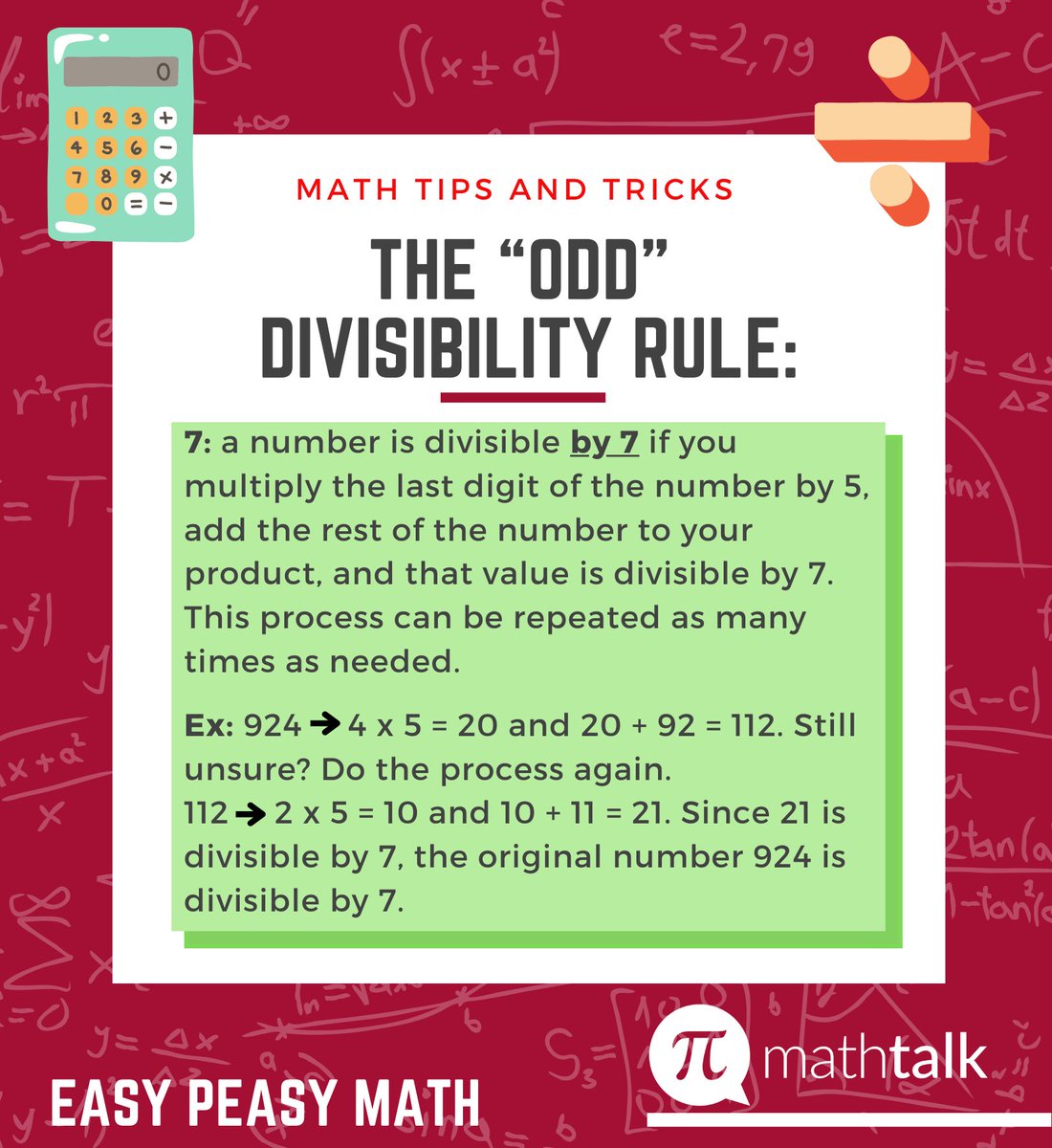 Odd Divisibility  Math tips.