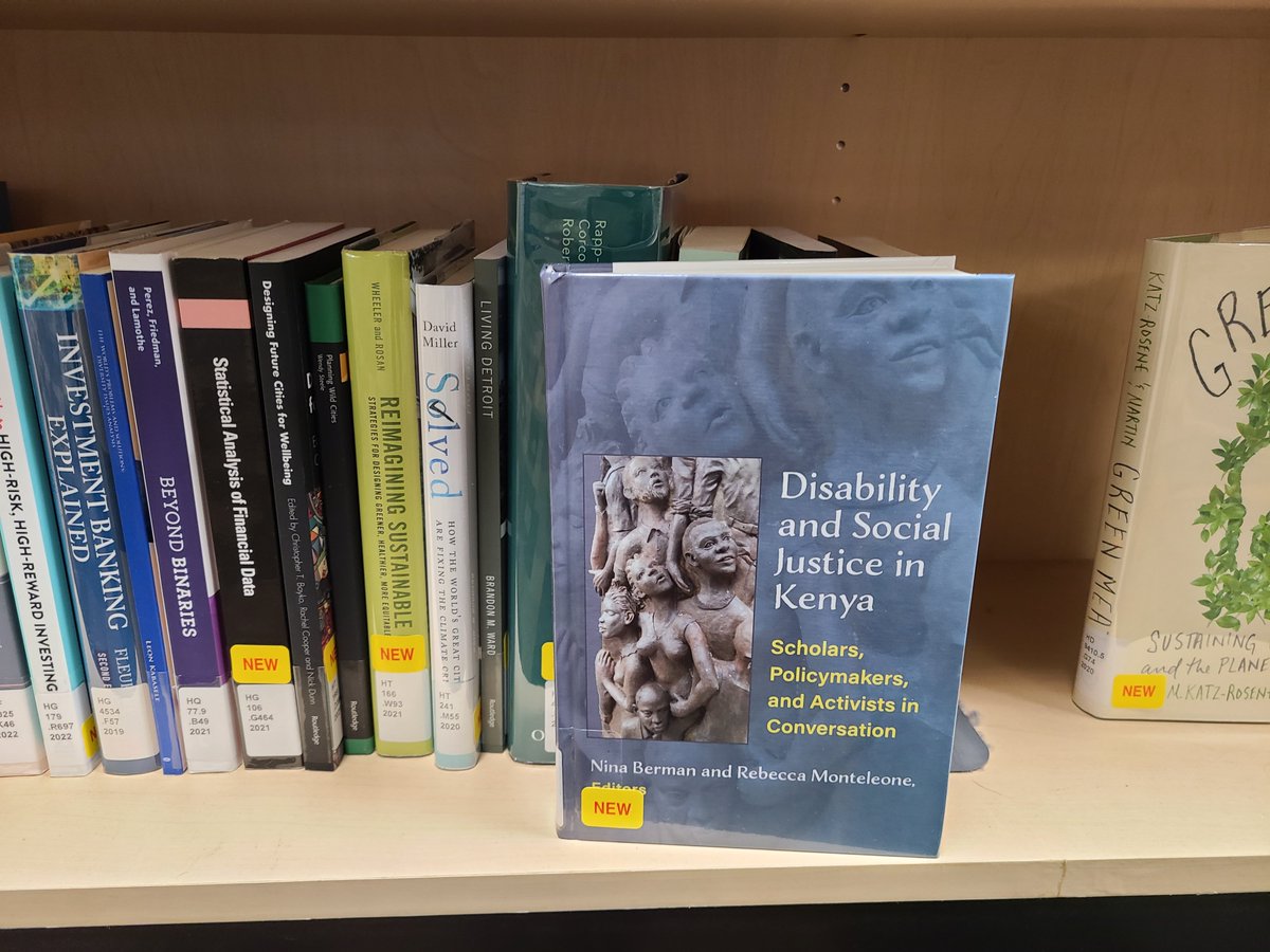 Pretty cool to see our anthology, Disability and Social Justice in Kenya, on the shelves of <a href="/utcarlsonlib/">Carlson Library at UToledo</a> 

Would be even cooler to see it in the hands of students, staff, faculty, and community members.

Check it out from the New Books shelf now!