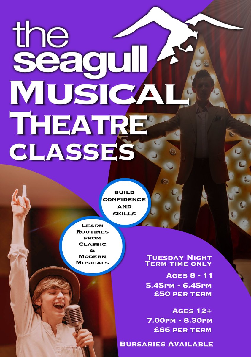 SeagullTheatre's tweet image. We offer a musical theatre class for those young people who want to sing and dance as well as act.
Every Tuesday our choreographer supports young people to pick up the skills they will need to be a success 
Prices are subsidised and scholarships are available.