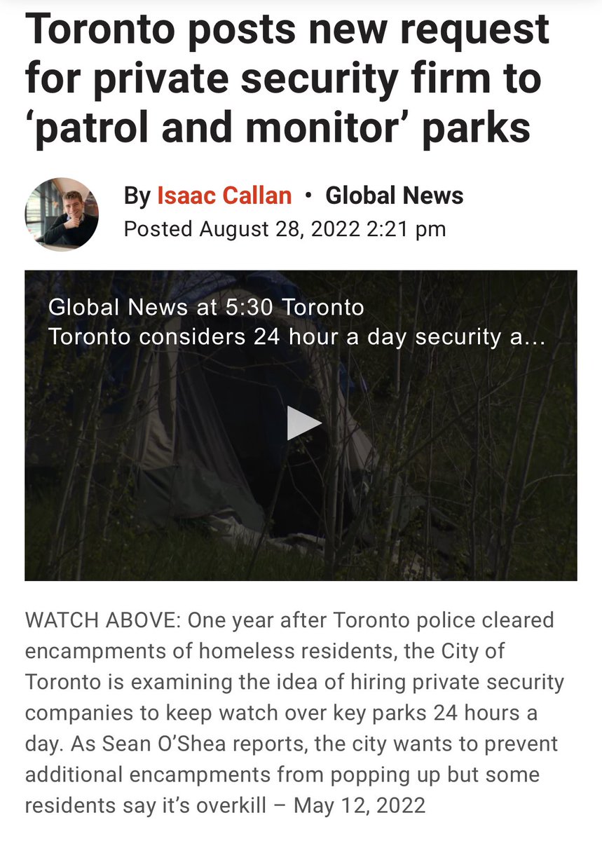 All of this legislated immiseration has been violently enforced by the police, receiving exorbitant amounts of funds on Tory’s watch. Worse, Toronto is embarking on a new order of private security firms patrolling what has become a battlefield for those simply fighting to exist.