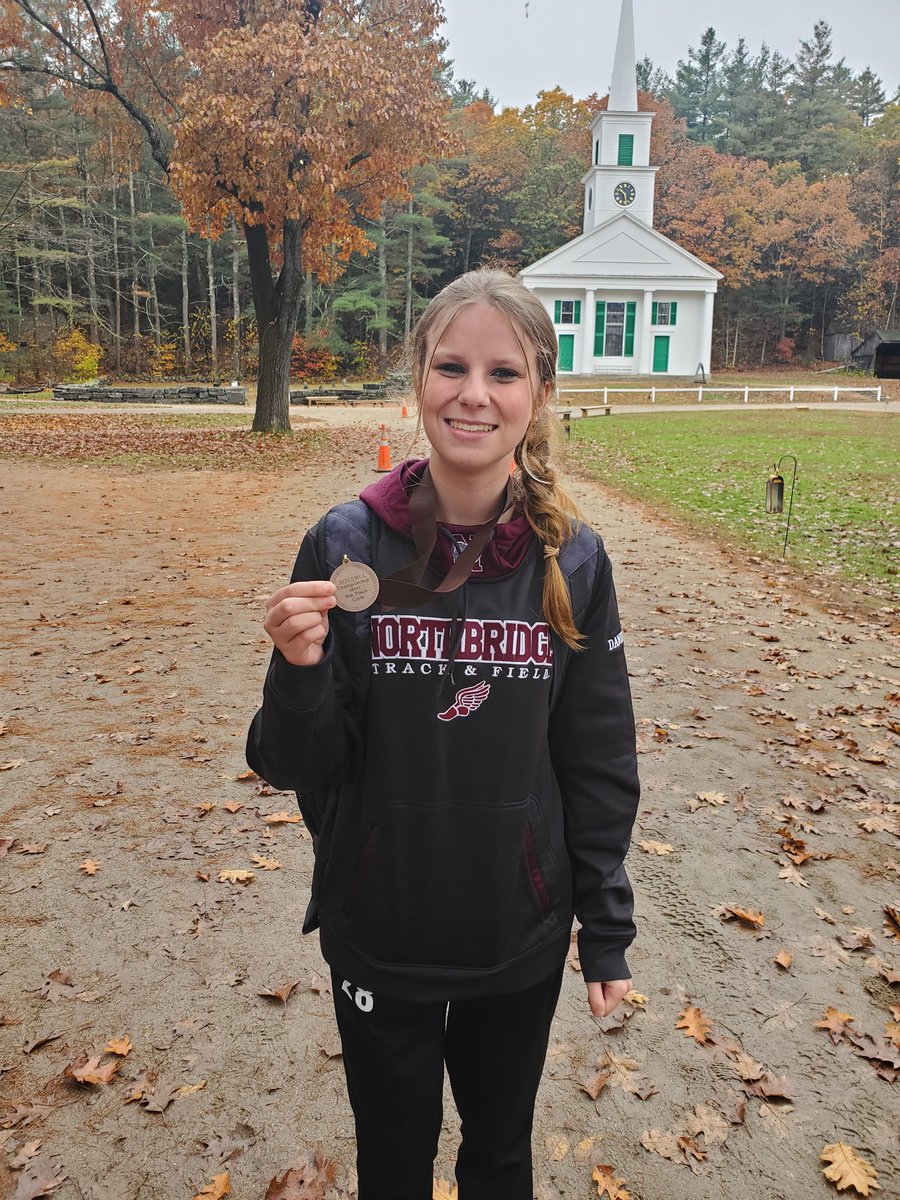 NorthbridgeMAXC's tweet photo. Top class performances today at SWCL Championship meet. Boys 4th team! Top 10 and medalist winners for Danielle (8th) Dylan (4th) and Marcus (2nd) 

Congrats to Emily Kelly and Sophia Polo, both 8th graders, who finished up their seasons competing with the high schoolers! https://t.co/yPE7CnfLOc
