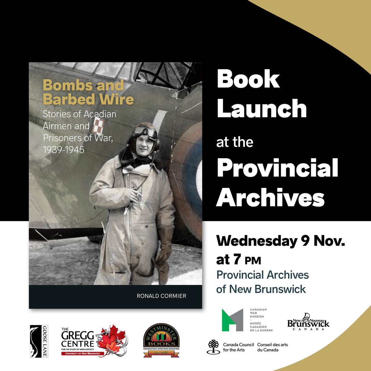 goose_lane's tweet photo. 🔵⭐⚪🔴 Book Release!!! 🔵⭐⚪🔴

Bombs and Barbed Wire: Stories of Acadian Airmen and Prisoners of War, 1939-1945 by Ronald Cormier https://t.co/37OQ6hwUQw