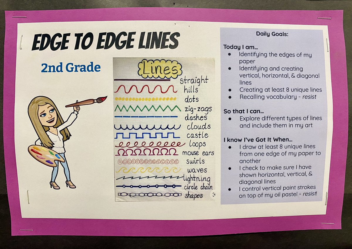 Edge to Edge Lines by 2nd Grade artists 🌈 <a href="/JeffersonLabs/">Jefferson Labradors</a>