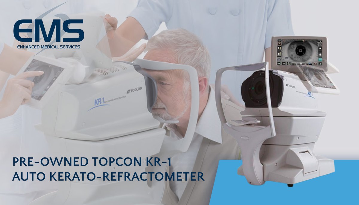 Save now on the fully-automated KR-1 Autorefractor/Keratometer with EMS Certified Pre-Owned inventory. Learn More: bit.ly/3WbtlJg