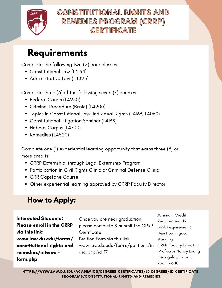 Constitutional Rights and Remedies Program (DU) tweet media