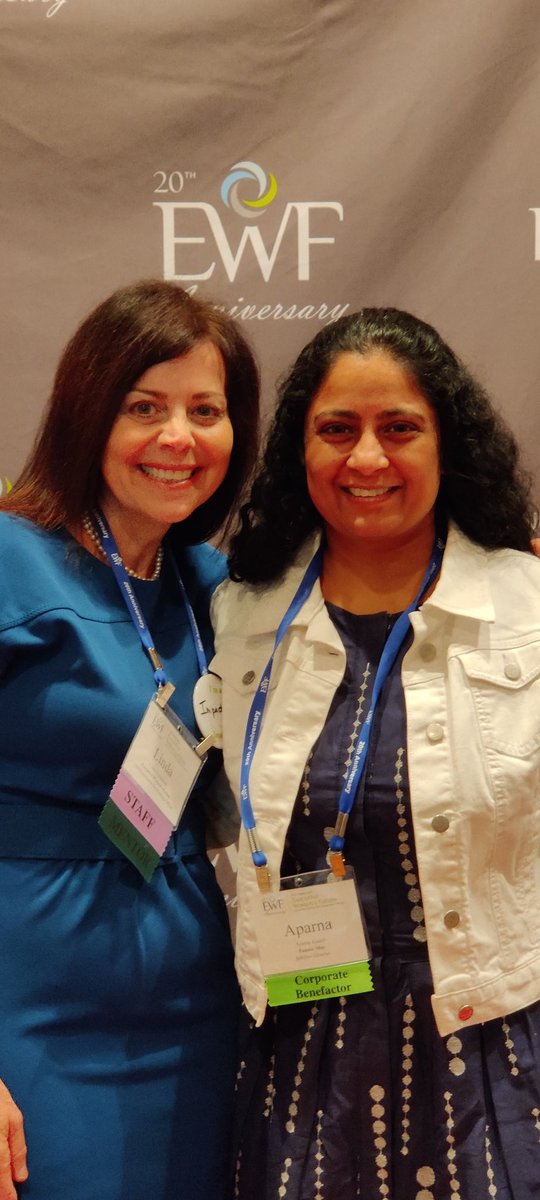 Aparnakadari's tweet photo. With my EWF mentor, the one and only Linda Dolcearmore. And so excited to attend this year's conference in person. #ewfusa22 @ewfusa @FannieMae thank you! https://t.co/YCkjW1ECng