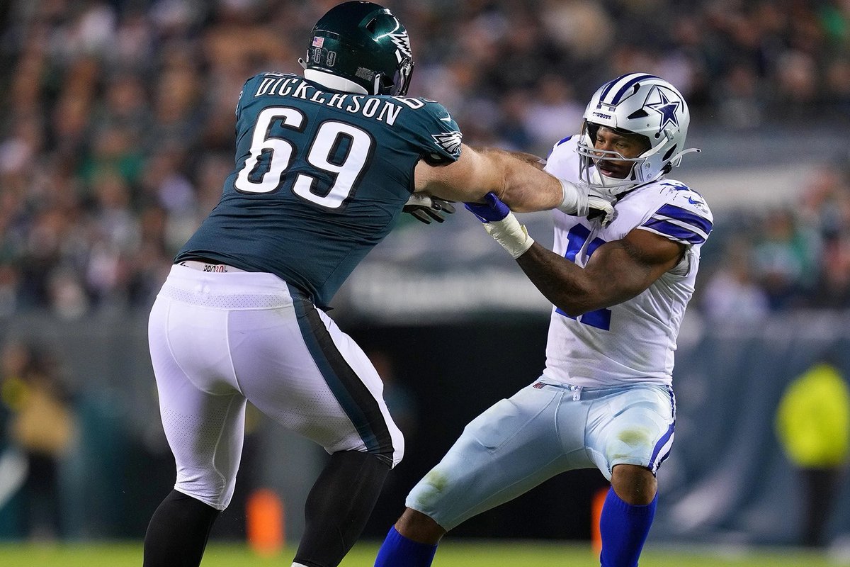 thomasrp93's tweet photo. Landon Dickerson through 7 weeks:

- Pass block win rate: 1st (98 %)
- Run block win rate: 1st (80 %)
- Pass block efficiency: 2nd (99.2 %)
#Eagles https://t.co/wL558TJxiJ