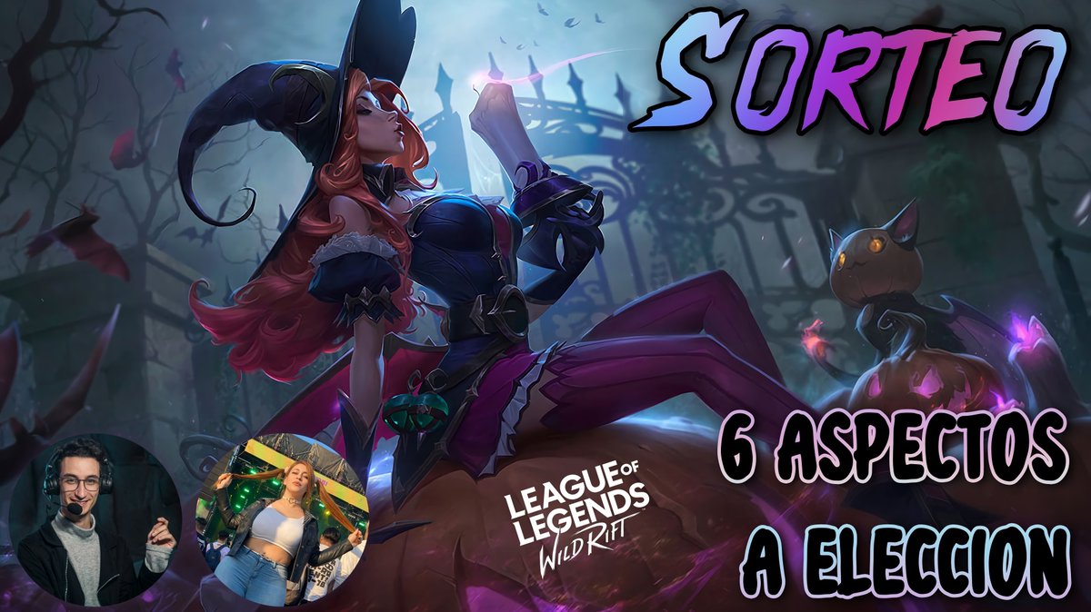 🎃 SORTEO 6 SKINS A ELECCION 🎃

-Síguenos: <a href="/MatuteWolf/">MatuteWolf 🐺</a> &amp; <a href="/sassy_ok/">Jen.</a>
-Dale 💟 &amp; 🔃 a este tweet.

🧙🏻‍♀️ Se sortea el 6 de Noviembre. 3 Skins en esta publicación, y otras 3 en Instagram.
🪦 Valido para LATAM, BR y NA. #WRPartner