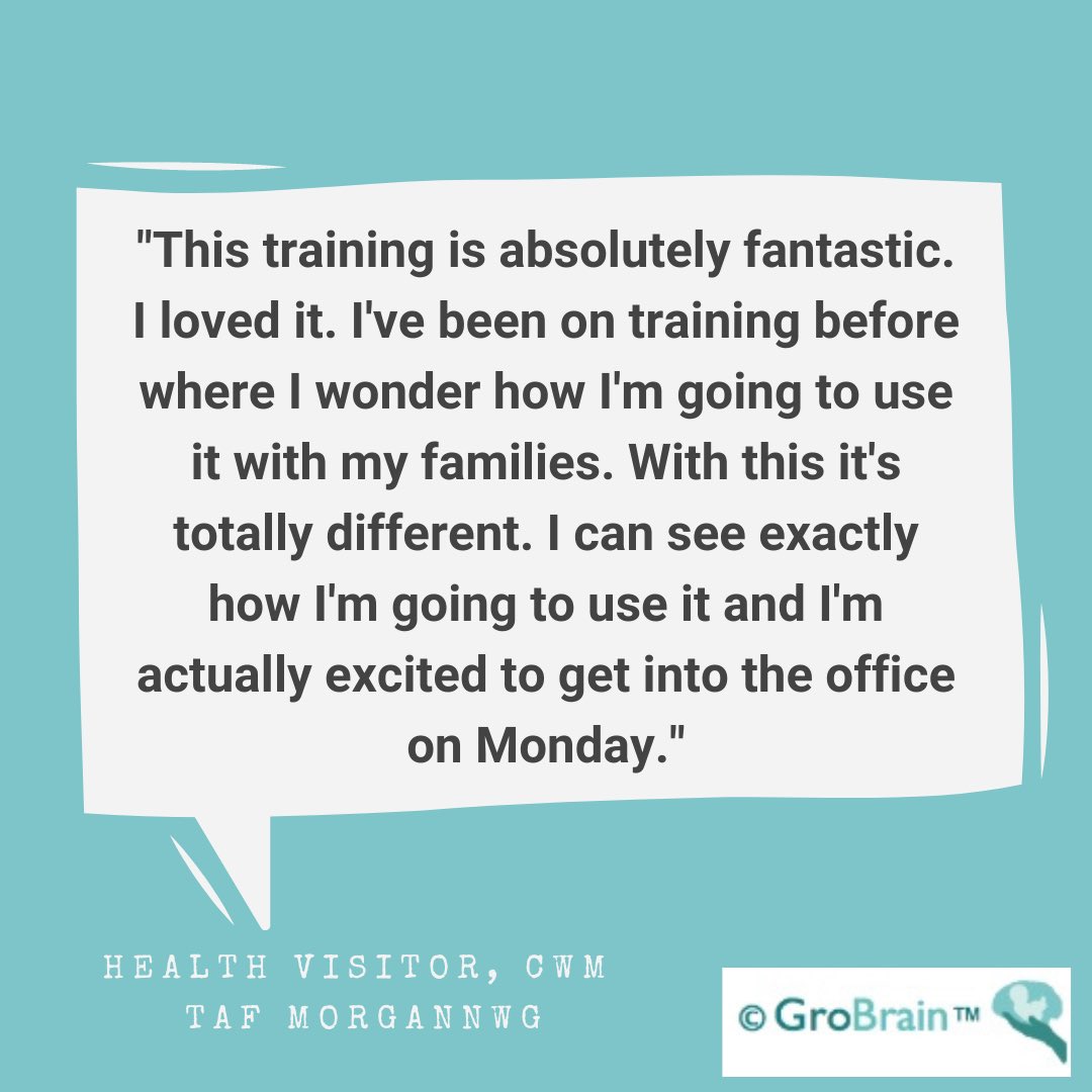 grobrain's tweet photo. We loved training this group of Health Visitors and other Early Years Practitioners down in Cwm Taf Morgannwg last week. They absolutely loved the visual tools they can start using straight away to improve infant mental health. #grobrain #earlyyears #parenting #1001criticaldays https://t.co/tZtZl2D5lh