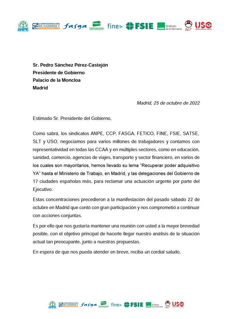 Valorianenred's tweet photo. El sindicalismo independiente solicita una reunión con el Pdte. del Gobierno @sanchezcastejon y la Vicepresidenta y Ministra de Trabajo y Economía Social @Yolanda_Diaz_ para hacerles llegar nuestras propuestas #recuperarpoderadquisitivoya #SubirSalarios #OtroSindicalismoEsPosible https://t.co/ePVLG47ahP