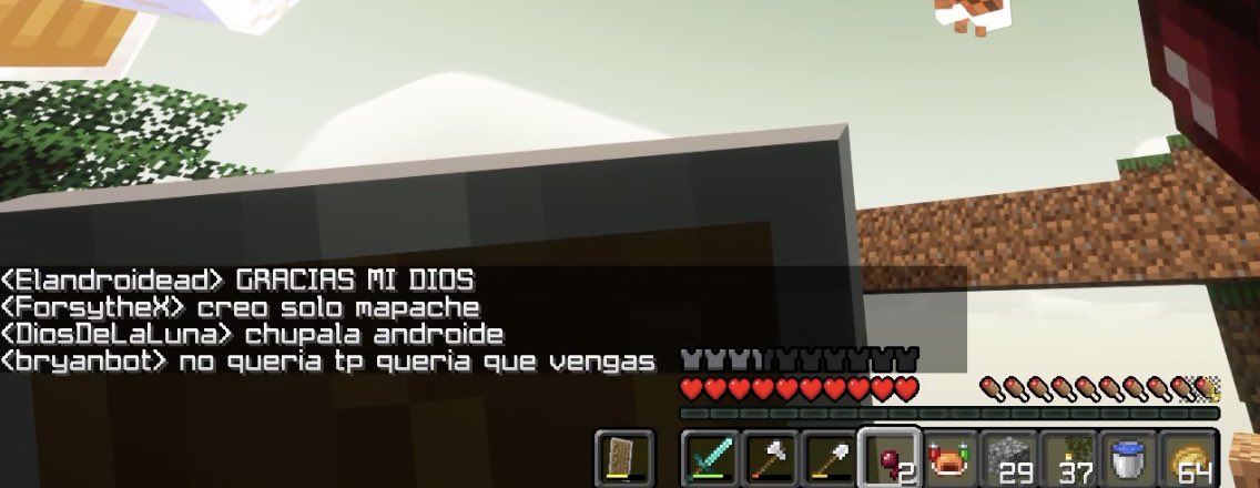 elandroidead's tweet photo. Lo llevamos bien el Dios de la Luna y yo 💜 @al_filo2oficial 
#AlFilo2 #Minecraft https://t.co/xr0fsa8rhY