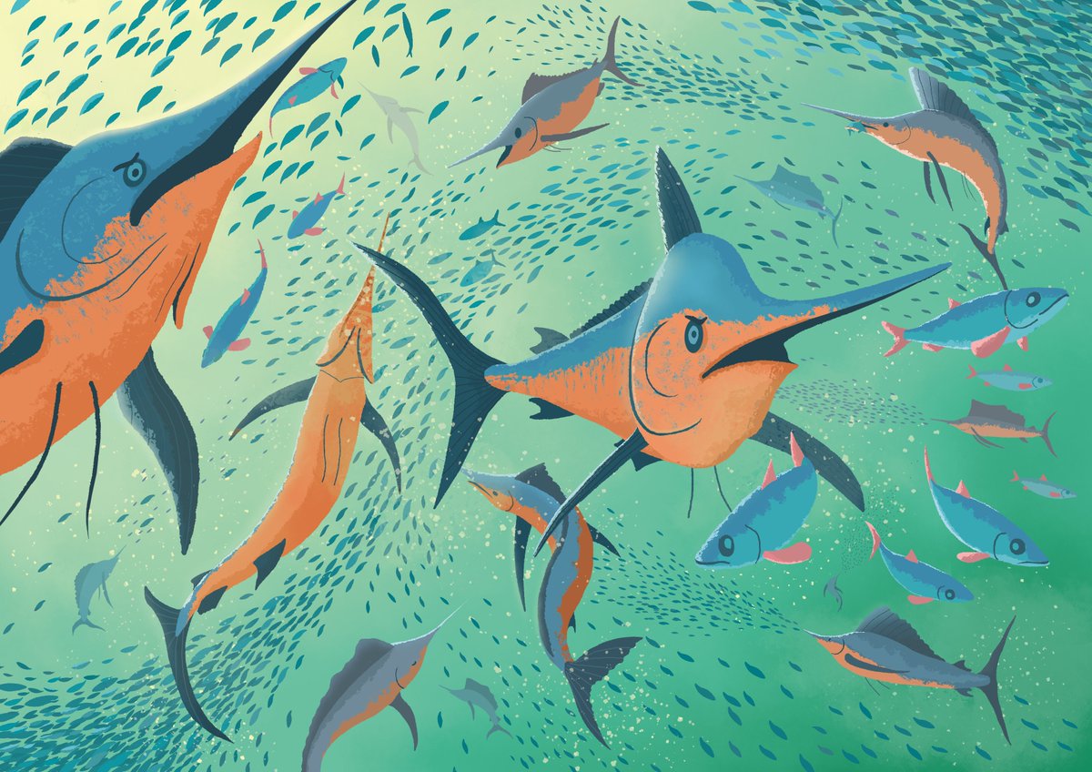 「The swordfish Gang in action   」|Jacek Matysiak 🦛 open for commissionsのイラスト