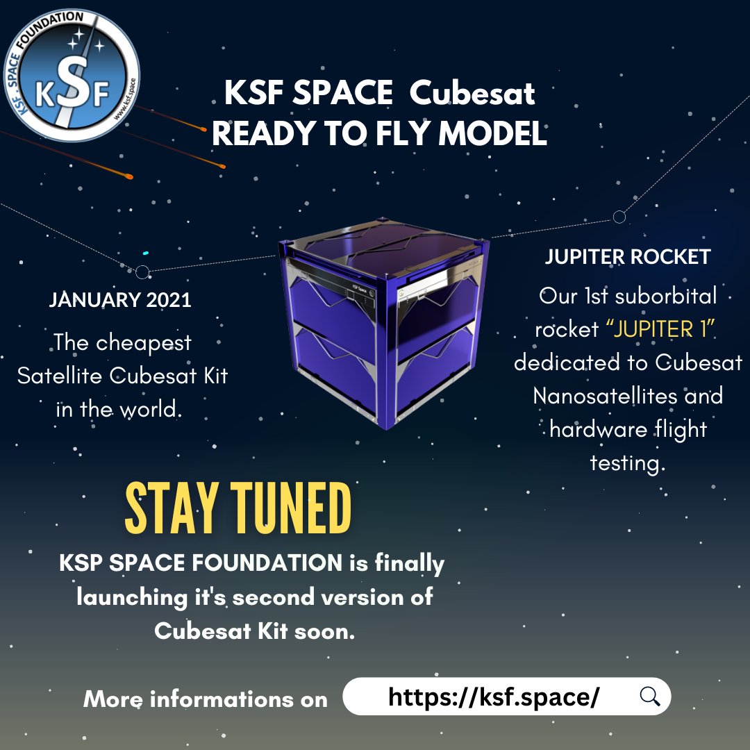 ksfspace's tweet photo. We are proud to announce that KSF Space Foundation is exposing the second version of Cubsate kit, the first cheapest Cubesate class satellites in the world. 
#spacefoundation #Ksfspace #jupiterrocket #cheapestcubesat #cubesatkit #satellites #satellitecommunications #nanosatellite https://t.co/vQTF2H8pFL