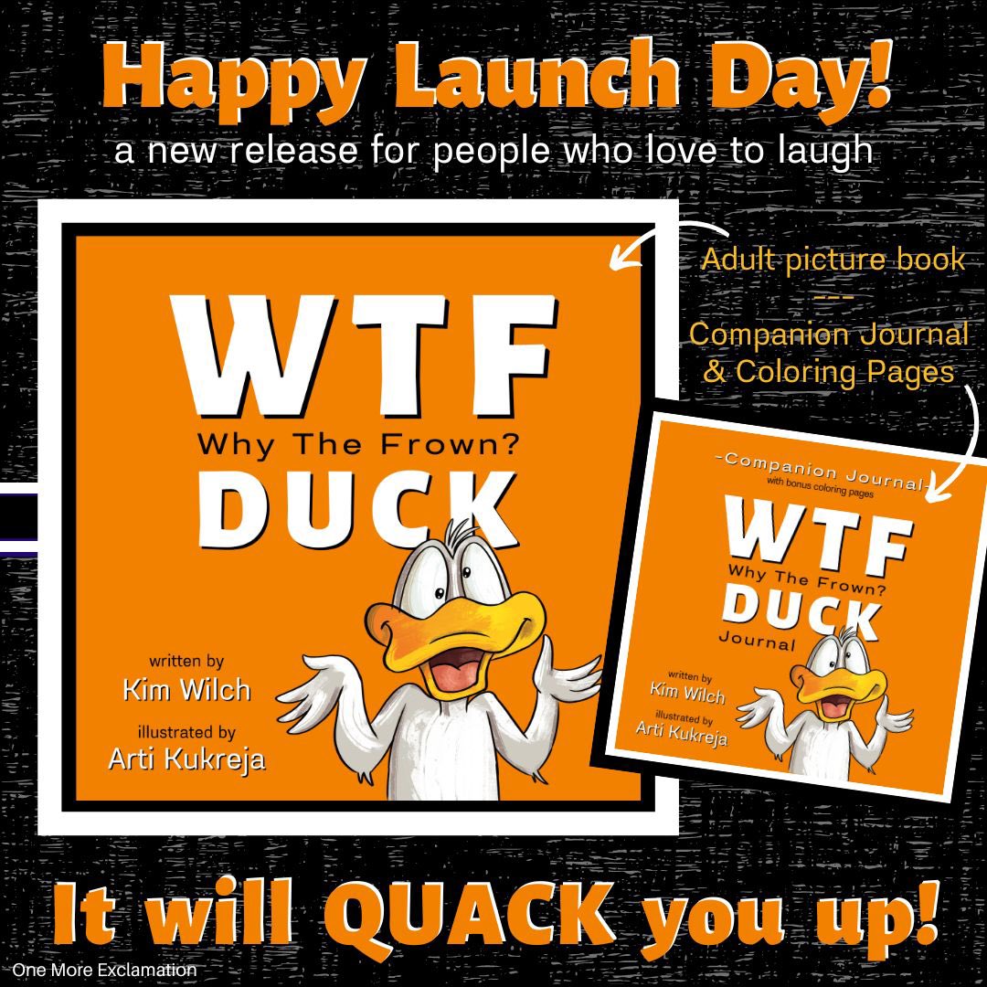 Happy Launch Day! 

Sarcasm shines in 
WTF DUCK - 
WHY THE FROWN? 
as Duck faces one frustrating moment after another. How much can he handle before quacking up?

Don’t forget the hilarious COMPANION JOURNAL
link in bio

#wtfduck #duckjokes #whythefrown #onemoreexclamation