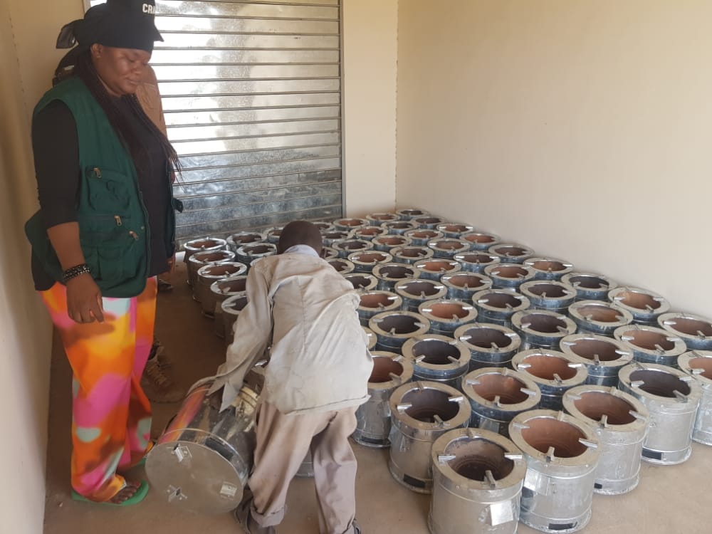 greencode12's tweet image. The 1st set of our improved fuel efficient stoves that uses either charcoal or firewood at a very reduced rate,with some protection,  health n climate change benefit is ready for distribution to the returning community in Mafa LGA. Thank to our partners n our FSL n Logistic team.