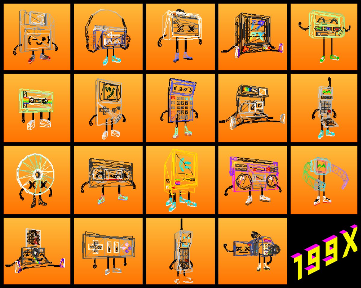 El_Citadel's tweet photo. Those following @SpectraArt_NFT are aware of the elusive Dawn Key. In honor of this select group and my love of their recent project #199X I acquired a set of the 19 characters with only the "Dawn" background.

I present the "1️⃣9️⃣9️⃣❎Dawn Key Set 🌅" in both standard &amp; wireframe. https://t.co/140LLFPsZ1