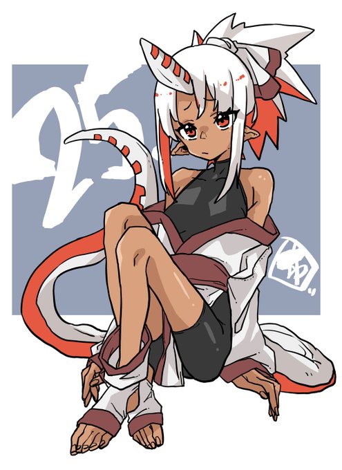 何日続くかな。今日は尻尾鬼の亞火(あか)ちゃんでした。こっちがお姉さんです。上げなおしごめんね。 