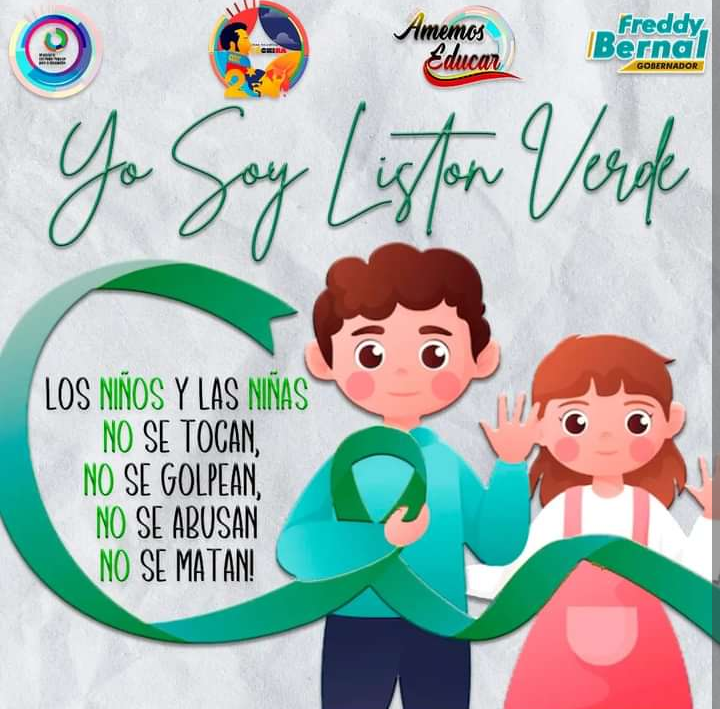 Nuestros Niños/as 👦🏻👧🏼 
✋No se tocan
✋No se golpean
✋No se abusan
✋No se matan

#yotambiensoylistonverde  
#NoSeTocan 
#NoAlAbusoInfantil 

#ZE #Táchira y su directora <a href="/Berzabethg1/">Berzabethgandicaoficial</a> convocan a la unidad contra el abuso infantil

@MPPEDUCACION 
<a href="/_LaAvanzadora/">Yelitze Santaella</a>
<a href="/FreddyBernal/">Freddy Bernal</a>