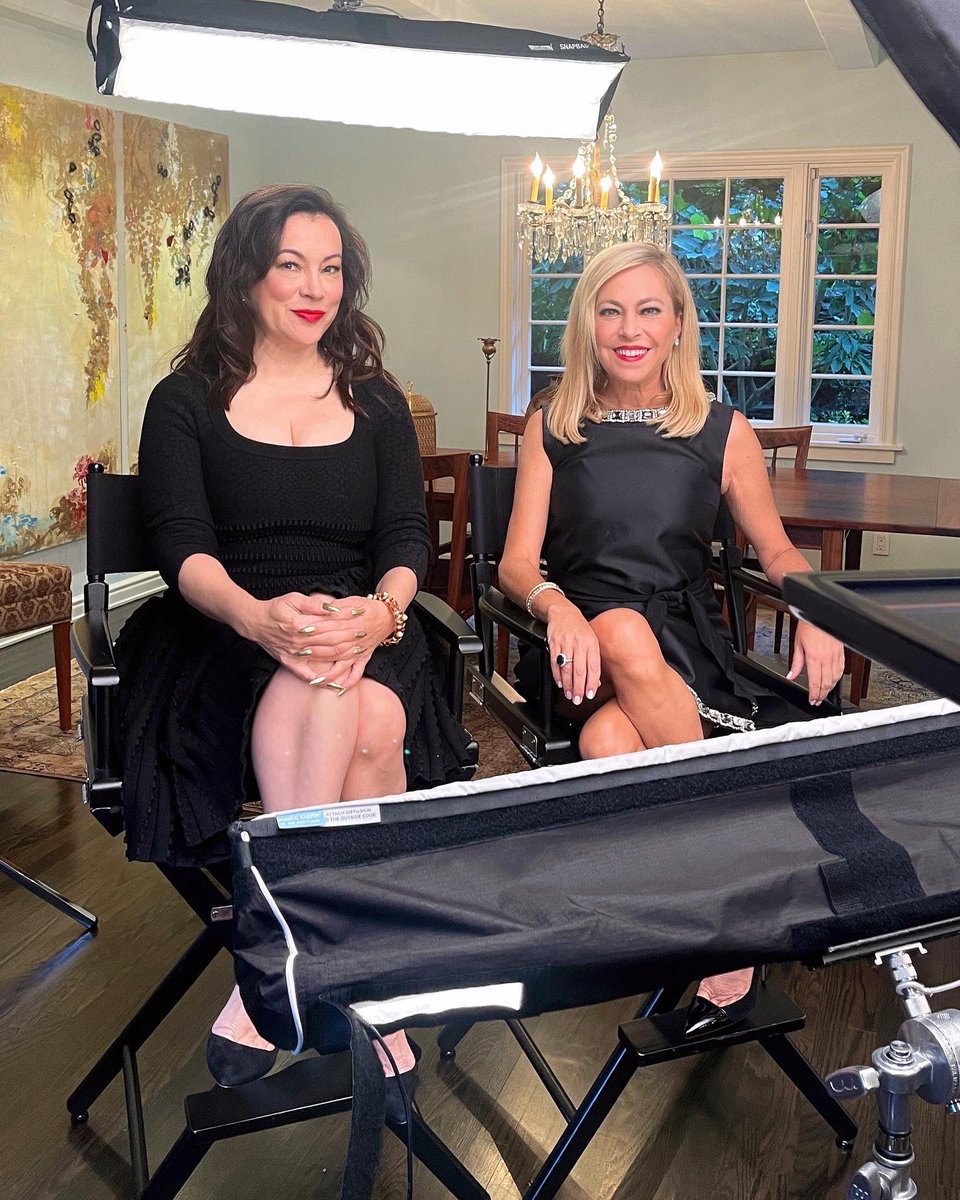 Doing a satellite tour with @SuttonBStracke to promote her upcoming episode of #Chucky airing this Wednesday 9/8c on @SYFY & @USA_Network #ChuckySeason2 #rhobh #Chuckytvseries #Episode4