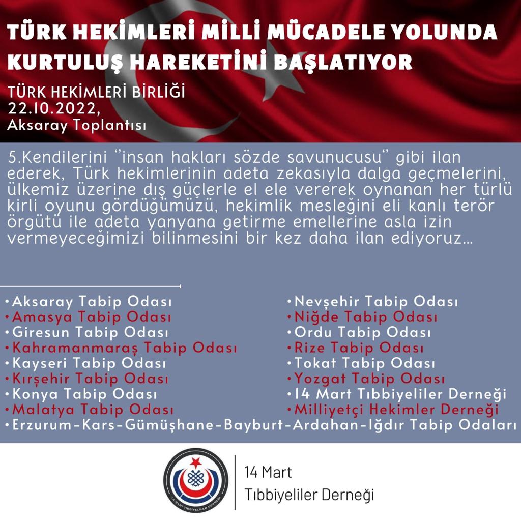 14 Mart Tıbbiyeliler Derneği (@14mtd) on Twitter photo Büyük Türk Milleti'ne ve Meslektaşlarımıza arz ederiz.25.10.2022
<a href="/turk_hekimleri/">Türk Hekimleri Birliği - İstanbul</a>
<a href="/MilHekDer/">Milliyetçi Hekimler Derneği</a>
<a href="/TUSAV_91/">TÜSAV</a> Büyük Türk Milleti'ne ve Meslektaşlarımıza arz ederiz.25.10.2022
<a href="/turk_hekimleri/">Türk Hekimleri Birliği - İstanbul</a>
<a href="/MilHekDer/">Milliyetçi Hekimler Derneği</a>
<a href="/TUSAV_91/">TÜSAV</a>