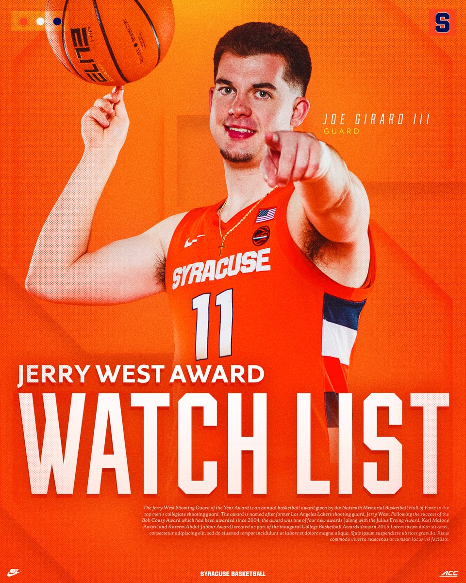 Preseason recognition for <a href="/JG3_____/">Joseph Girard III</a>!

📰 bit.ly/3DyBTTi