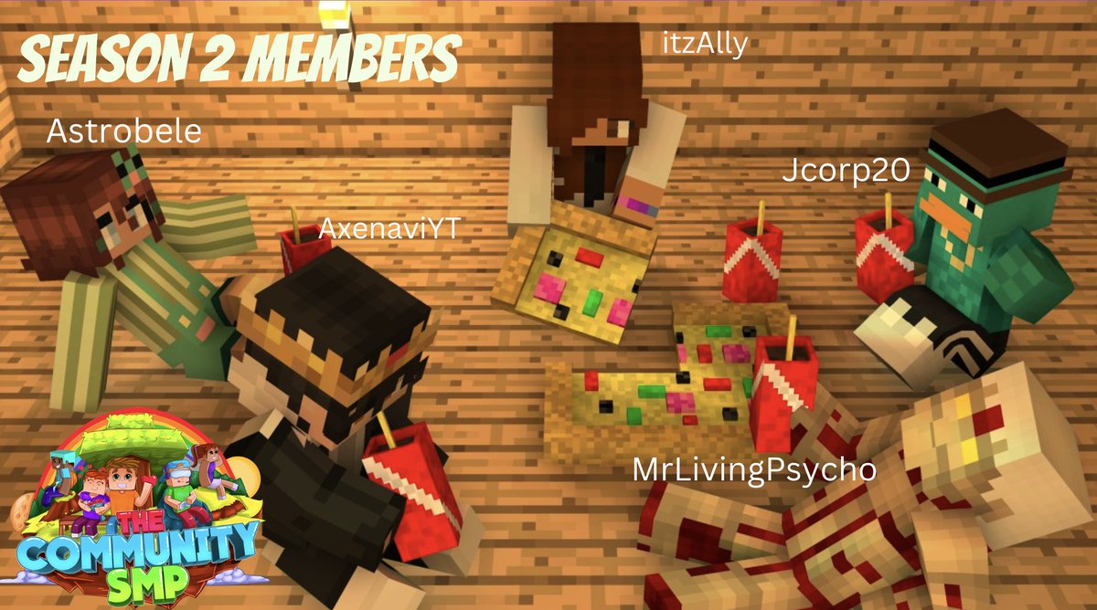 TheCommunitySMP's tweet image. Isn't this amazing!! Our community is growing with the addition of this lovely season 2 members!! @AstrovaStar  @evanthomas01 (AxenaviYT) @ItzzzAshh @ApeB2Official @MrPsychoTLP