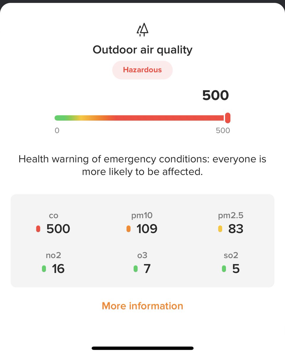 İstanbul’da hava kirliliği ciddi seviyeye ulaşmış durumda. Sensörler ilk defa bu kadar yüksel değer gösteriyor. Benzer sensörler de aynı veriyi gösteriyor. Konu hakkında bilgisi olan var mı? #gunestutulmasi #HavaDurumu
