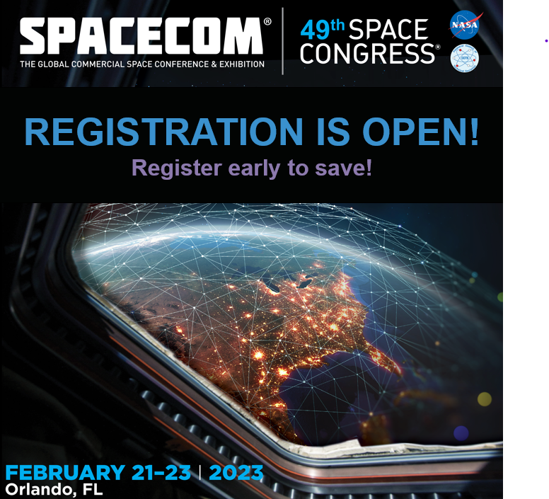 SpaceComExpo's tweet photo. Registration for ALL #CommercialSpaceWeek events is open! Including #SpaceCom | @SpaceCongressFL & #SpaceMobilityConference, produced in partnership with @USSF_SSC. Join the critical conversations regarding the #commercial, #defense & #spaceport sectors. https://t.co/FBNNlI8q53 https://t.co/H5ffMa0XnK