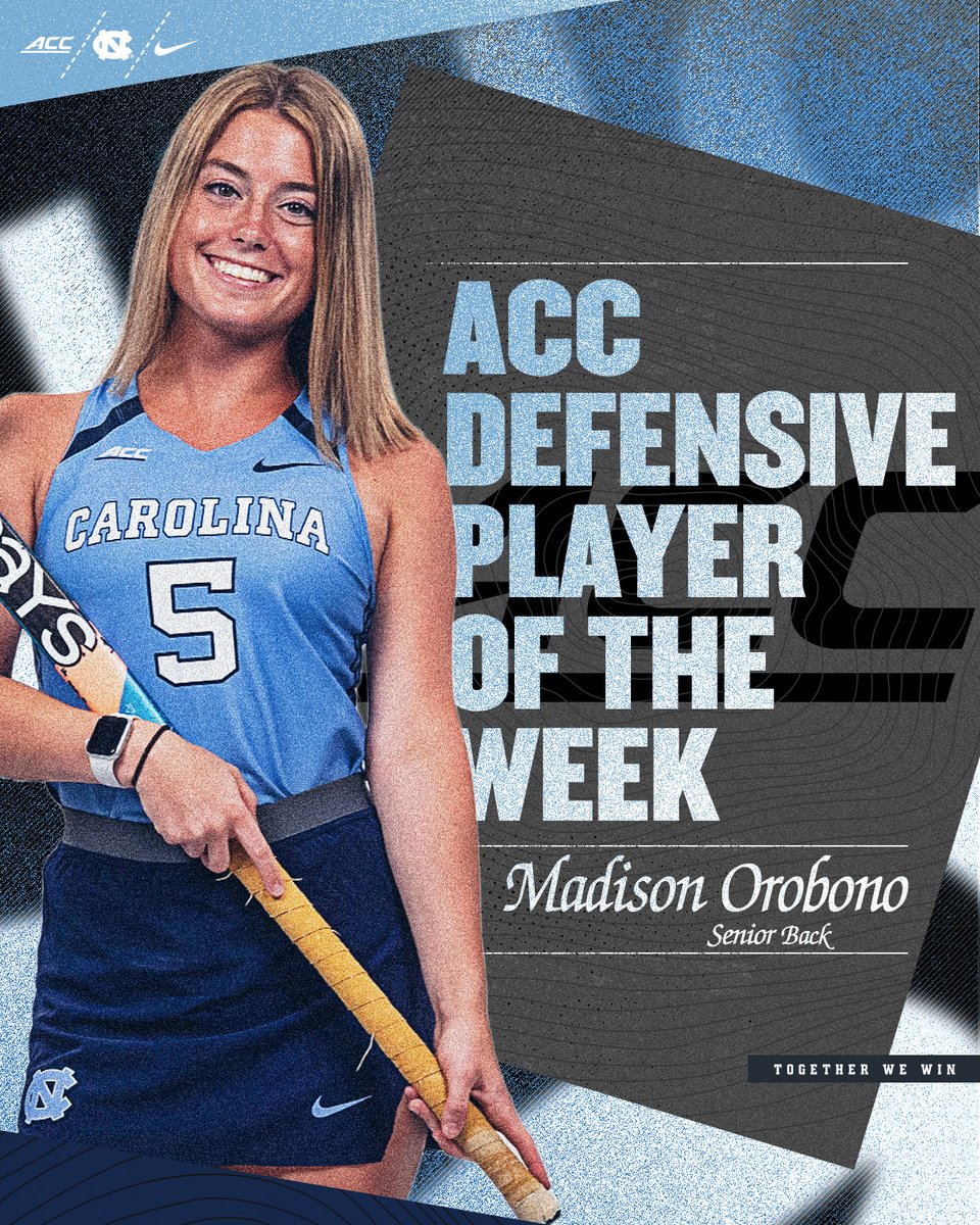 UNCFieldHockey's tweet photo. ACC honors x 2 🏑🏑

#GoHeels | @madison_orobono | @erinmatsonn https://t.co/6Bulwie3Ue