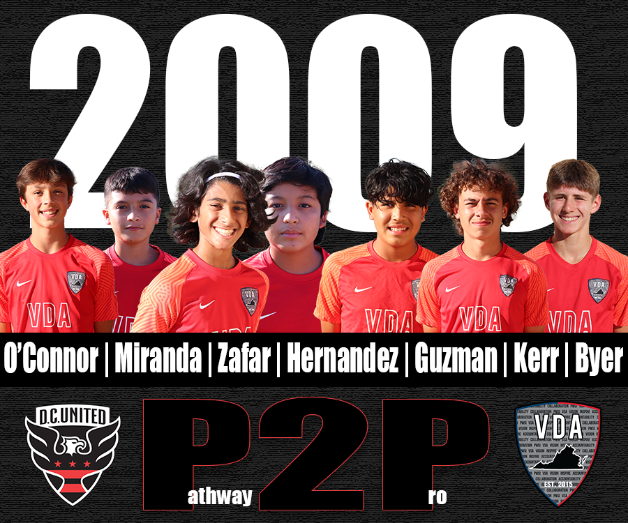 vdasoccer's tweet photo. Congratulations to the #VDABoysECNL 2️⃣0️⃣1️⃣0️⃣ &amp; 2️⃣0️⃣0️⃣9️⃣ Boys invited to participate in the @dcunitedacdemy P2P Program tonight❗️
#LetsGoVDA #VDABoys #Pathway2Pro https://t.co/yfloS4YIAb
