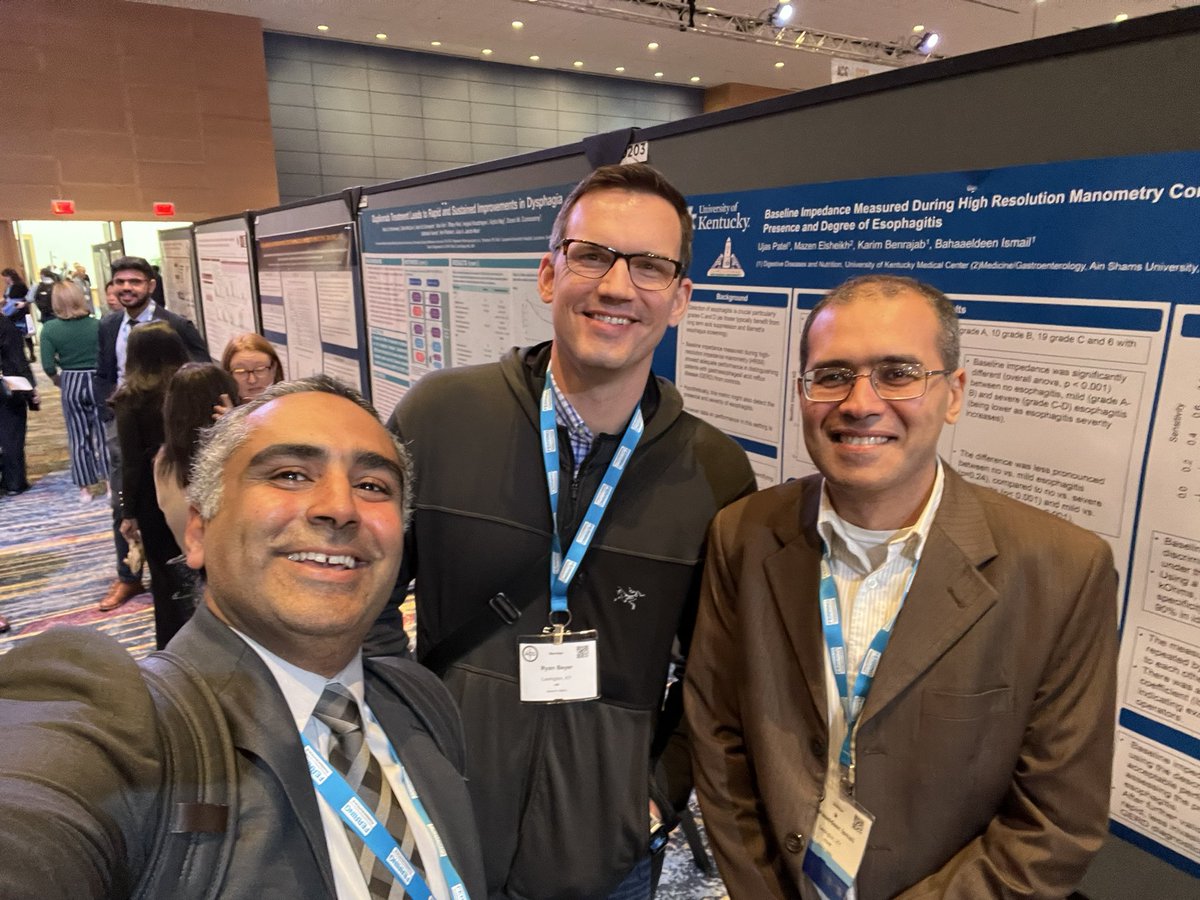 #ACG2022 is almost over but it was great reconnecting #IRL with former @UK_HealthCare @UKYMedicine colleagues Bahaa Ismail & Ryan Beyer (soon @MedUnivSC)! #GITwitter #MedEd #MedTwitter