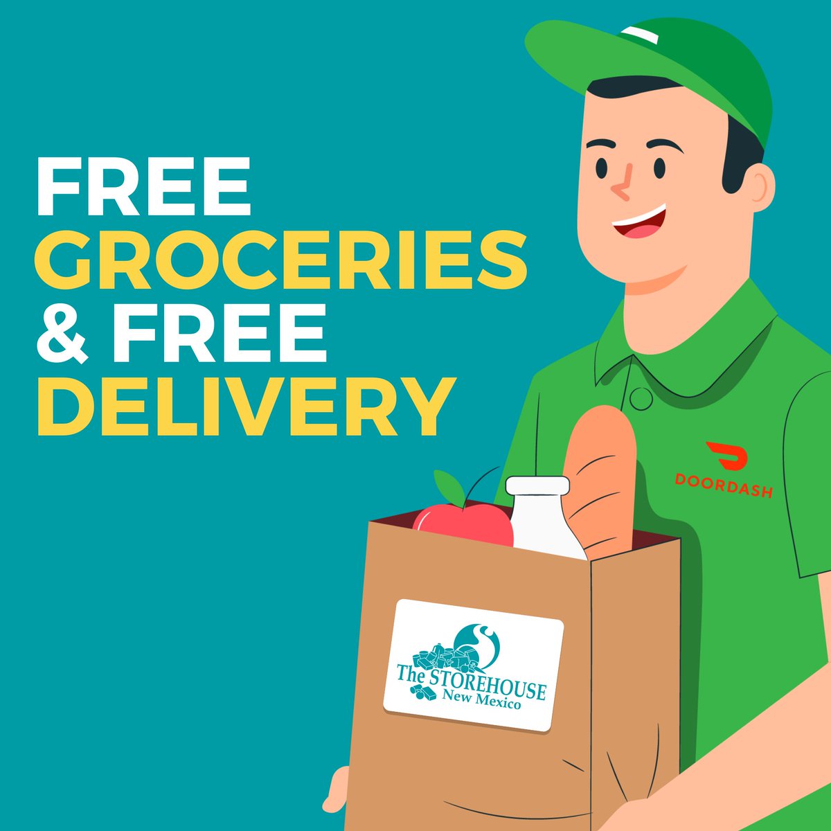 🛒Get your Storehouse monthly groceries delivered for FREE! 🚗 We have partnered with <a href="/DoorDash/">DoorDash</a> to bring groceries to those in need on Thursdays. ☎️ Call 505-842-6491 to schedule your delivery. #GroceryDelivery #NMTrue #FoodPantry #ABQFoodPantry #FreeFood