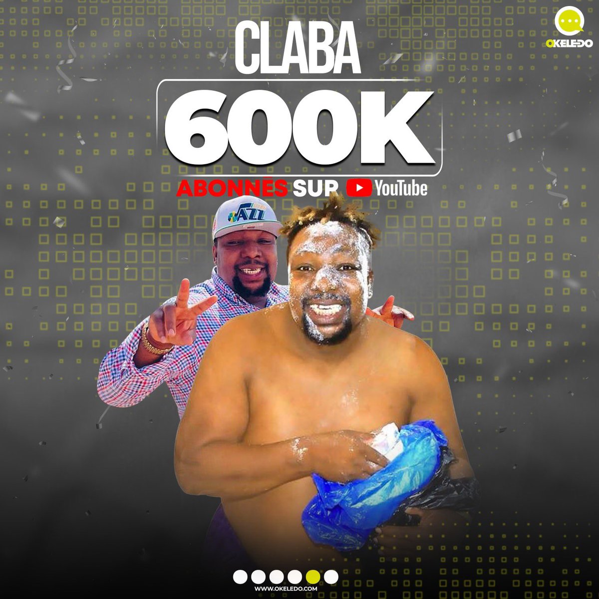 Okeledomag's tweet photo. @ClabaOfficiel est gros, grand et fort. Maintenant avec 600k abonnés sur YouTube il se sent si aimer qu'il ne sait plus quel mot utiliser pour remercier les fans sèguin bali, gninè bali qui nuit et jour lui manifestent leur affection en parlant beaucoup espagnol.
#Claba https://t.co/Fnhkpi7Pfv