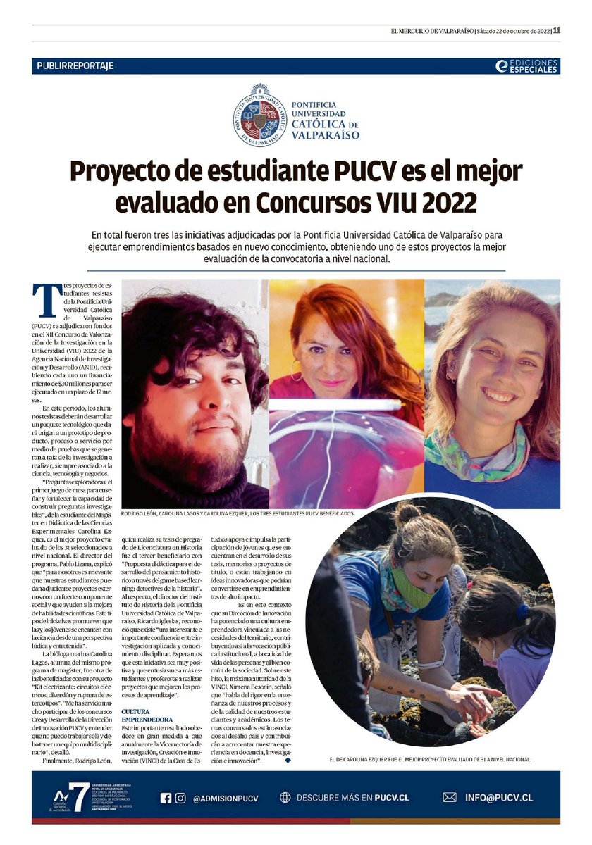 Innovación y Emprendimiento PUCV tweet media