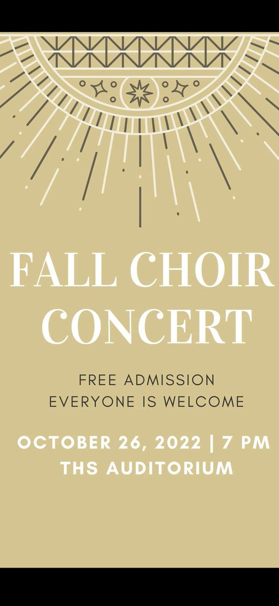 And boy can they sing!! 👌 Go check out the beautiful sound that is the THS choir. 10-26-22 @ 7:00