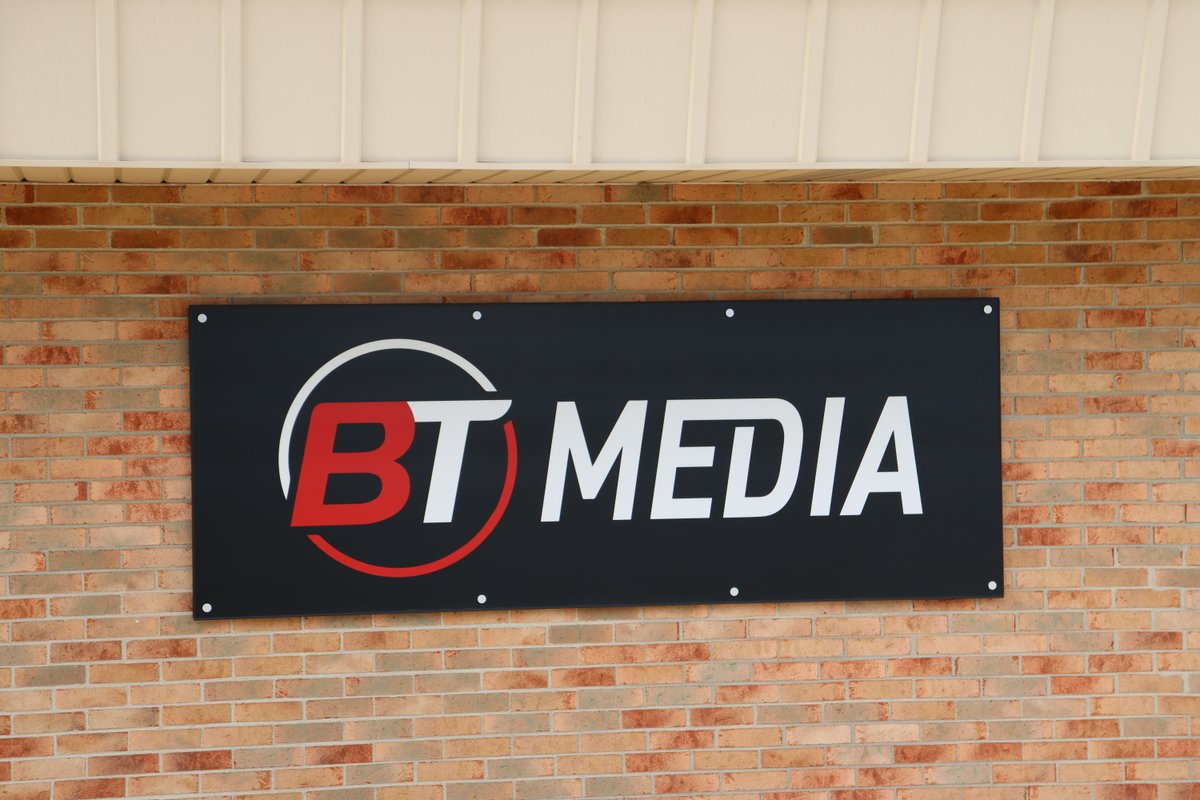 BTMediaServices's tweet photo. Our new sign is finally up on the front of our office building! We’re excited to continue to use this space to help bring our clients’ digital visions to life. #btmedia #videoproduction #websitedesign #grandblanc https://t.co/9wCbXbjuXY