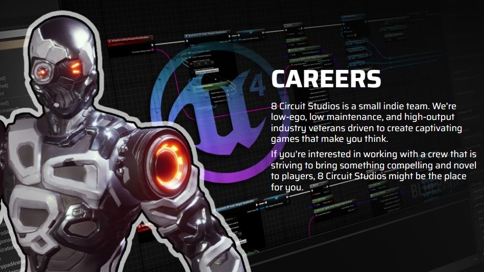 8circuitstudios's tweet photo. Looking for a new adventure in Game Dev? Want to work alongside industry veterans making a FPS &amp; battle craft combat Sci-Fi game? Love working from home? 

We're hiring!

Check out our open positions 👇

https://t.co/d5mM6htgWy https://t.co/2XKHsvry6X