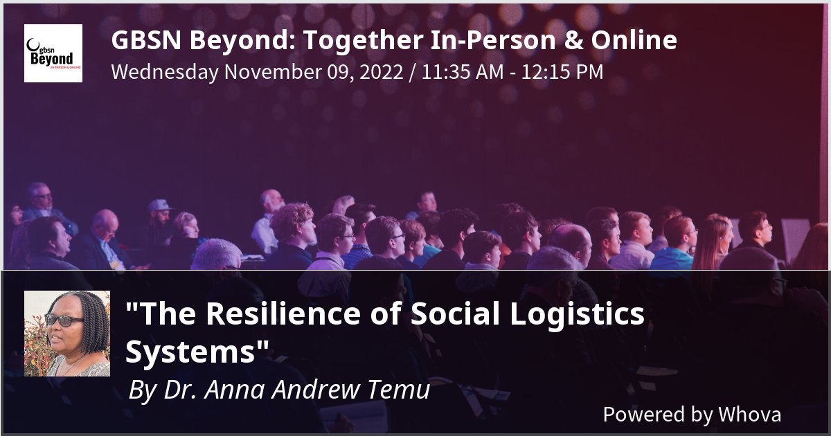 I am speaking at GBSN Beyond: Together In-Person &amp; Online. Please check out my talk if you're attending the event! #GBSNBeyond - via #Whova event app