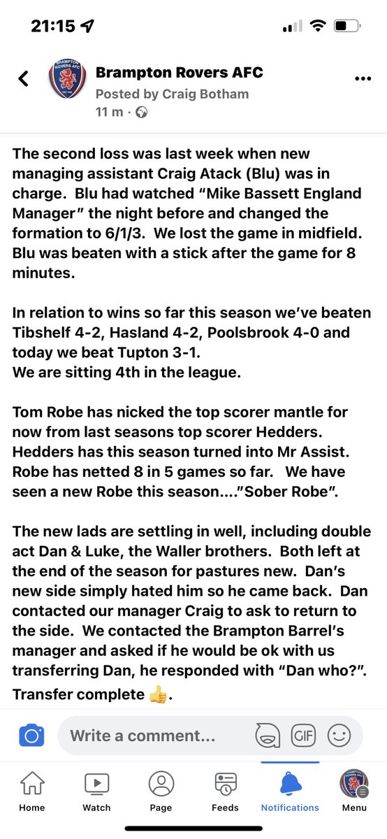 Brampton Rovers AFC Mens tweet media