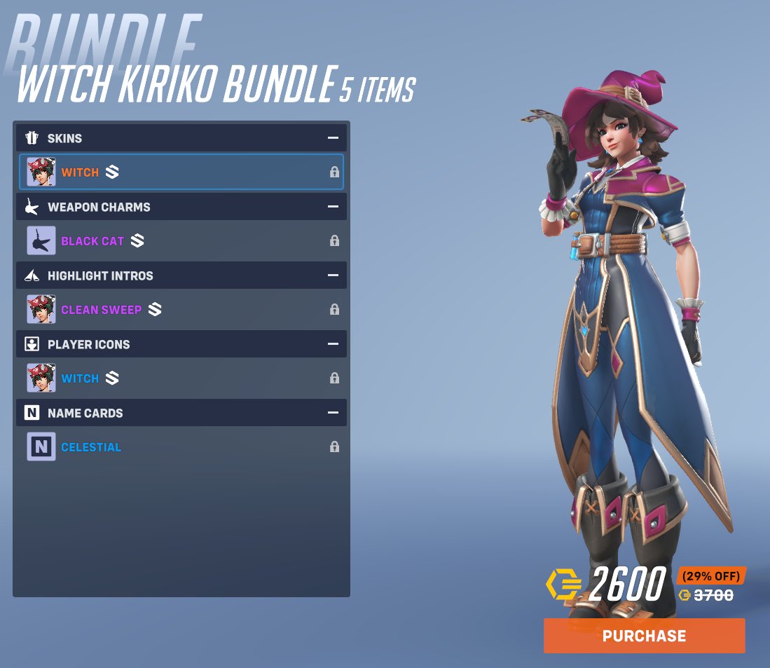 Niandra_'s tweet photo. I would have much less of an issue with OW2's monetization if all skins could be bought seperately for just 1900 coins, which only some are

Having this Kiriko skin SOLEY locked to a $26 bundle is like, I know what they're doing and why, but also eat my entire dick and balls https://t.co/4SZq8NSieh