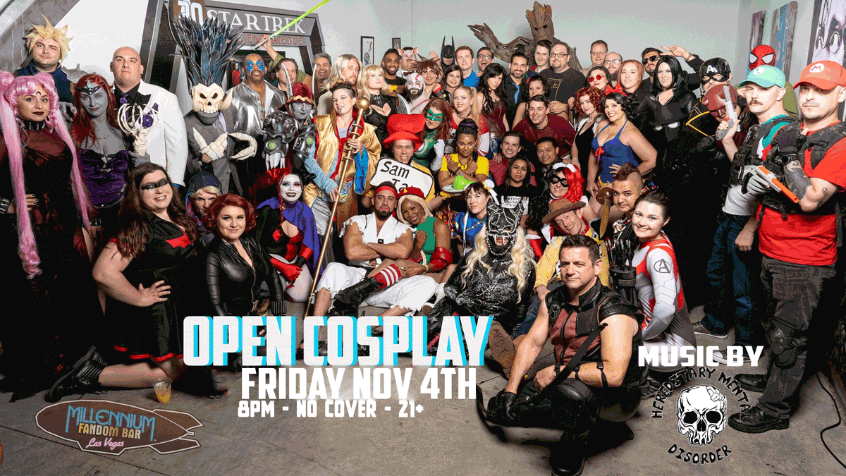 FandomBarLV's tweet photo. https://t.co/Tk2qXwiMLU #Fandom #FandomBar #FandomBarVegas #FandomCocktails #Cosplay #CosplayBar #VegasCosplay #LasVegas #MillenniumFandomBar #FandomLife #Geeks #Nerds #MFBLV #CosplayOrNotLetsFandom #HMDLasVegas #TheOtherYou #MyCosplay #OpenCosplay #OpenCosplayNight https://t.co/pd9geukhoL
